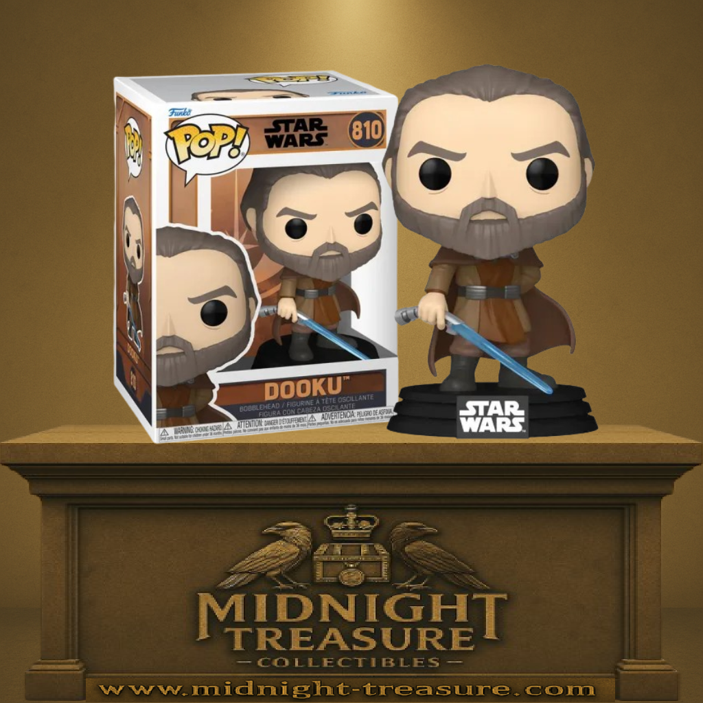 Funko Pop! Star Wars – Dooku (N°810). Version Tales of the Empire avec sabre laser bleu.