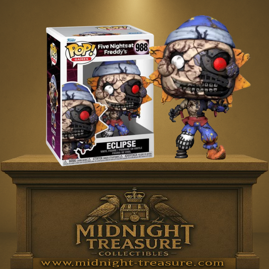 Funko Pop! Five Nights at Freddy’s – Eclipse (N°988). Figurine animatronique effrayante, mi-clown, mi-robot, inspirée de FNaF: Security Breach. Une pièce indispensable pour les fans d’horreur