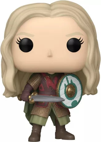 Funko Pop! The Lord of the Rings – Éowyn (N°1743 Lot Regular + Chase). Ensemble exclusif des deux versions : Éowyn sans casque et Éowyn casquée édition Chase. Figurines détaillées du Rohan inspirées du Seigneur des Anneaux.