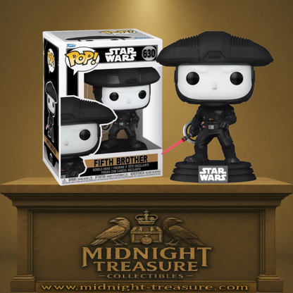Funko Pop! Star Wars – Fifth Brother (N°630). Figurine de l’Inquisiteur en armure noire, casque imposant et sabre laser rouge. Une pièce sombre et fidèle pour les fans de l’Empire.