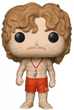 Funko Pop! Stranger Things – Flayed Billy (N°844). Figurine représentant Billy Hargrove torse nu avec short rouge et veines noires, sous l’influence du Mind Flayer.