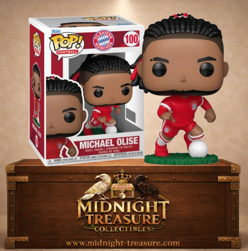Funko Pop! Football N°100 – Michael Olise sous les couleurs du FC Bayern München.