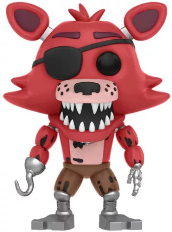 Funko Pop! Five Nights at Freddy’s – Foxy the Pirate (N°109). Figurine rouge avec bandeau noir, crochet de pirate et parties robotiques visibles. Une pièce culte et terrifiante pour les fans de FNaF.