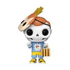 Figurine Funko Pop! Freddy Bones (SE) – Heavy Metal Halloween 2023, représentant Freddy déguisé en squelette avec un masque de Freddy Funko, en édition limitée Fall Convention Exclusive