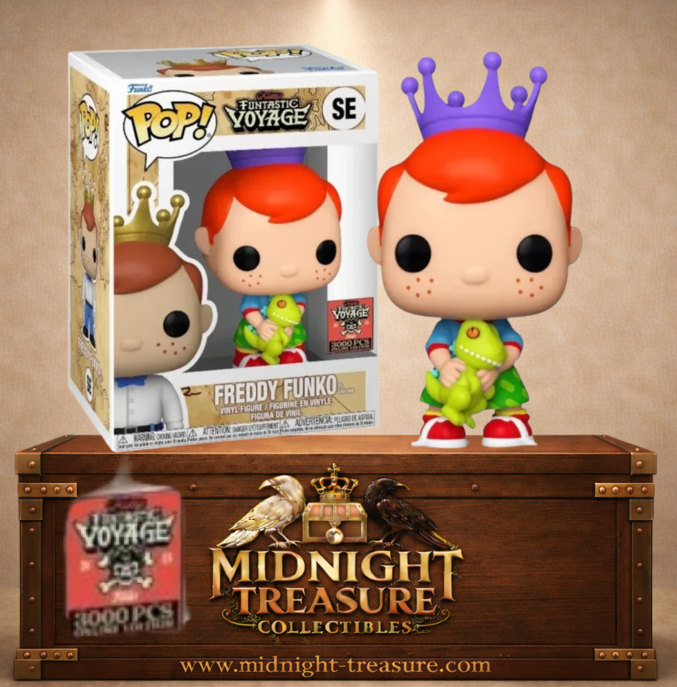 Funko Pop! Freddy Funko en Charles avec Reptar Les Razmoket, Freddy’s Funtastic Voyage 2024, édition limitée à 3000 exemplaires.