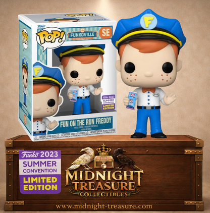 Funko Pop! Funkoville SE – Fun on the Run Freddy, édition Summer Convention / San Diego Comic-Con 2023 célébrant les 25 ans de Funko.
