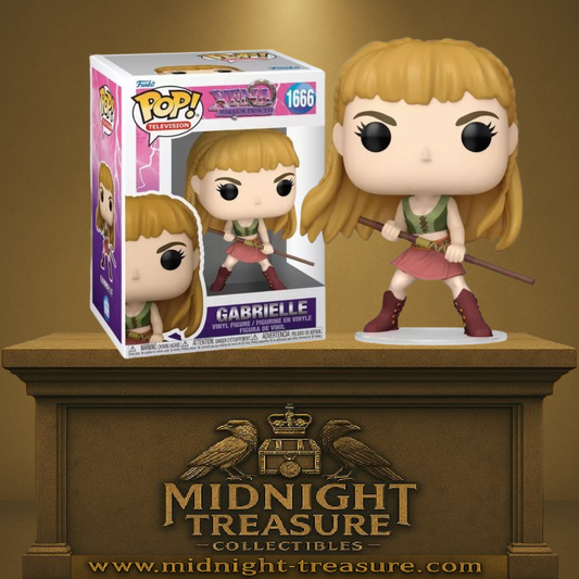 Funko Pop! Xena: Warrior Princess – Gabrielle (N°1666). Gabrielle armée de son bâton, dans sa tenue emblématique. Une figurine rétro incontournable pour les fans de la série culte