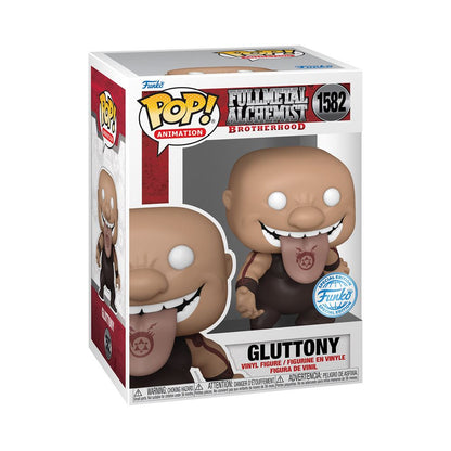 Funko Pop! Fullmetal Alchemist Brotherhood 1582 - Gluttony. Figurine représentant le redoutable Homonculus avec son tatouage Ouroboros sur la langue. Un must-have pour les collectionneurs et fans de Fullmetal Alchemist