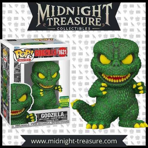 Funko Pop! Godzilla (1621) - Edition Limitée San Diego Comic-Con. Figurine détaillée de Godzilla avec texture réaliste et yeux féroces, parfaite pour les fans et collectionneurs