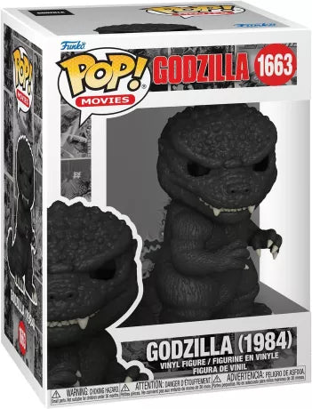 Funko Pop! Godzilla (1984) (1663), figurine inspirée du film The Return of Godzilla, avec une texture détaillée, un regard menaçant et une posture imposante représentant la puissance du Kaiju légendaire.