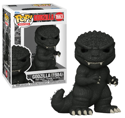 Funko Pop! Godzilla (1984) (1663), figurine inspirée du film The Return of Godzilla, avec une texture détaillée, un regard menaçant et une posture imposante représentant la puissance du Kaiju légendaire.