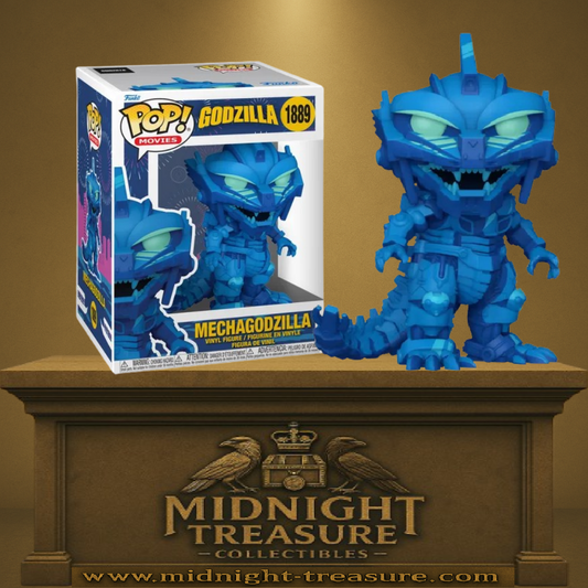 Funko Pop! Godzilla – N°1889 – Mechagodzilla Bleu Fluo. Figurine éclatante inspirée des festivals japonais avec feux d’artifice. Une pièce techno-festive incontournable pour les fans de kaijus et de culture japonaise.