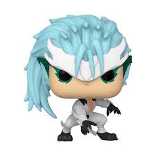 Funko Pop Grimmjow Jaegerjaques 1820 de Bleach en forme Resurrección, version exclusive avec boîte et figurine.