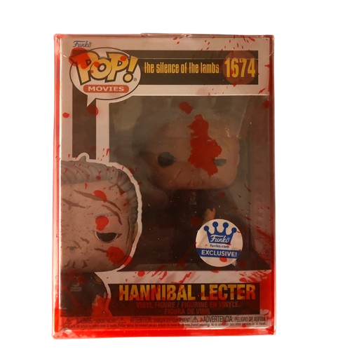 "Funko Pop! The Silence of the Lambs – Hannibal Lecter (1574). Une version exclusive et sanglante du célèbre tueur en série, avec des détails réalistes et effrayants. Un ajout incontournable pour les collectionneurs de films d'horreur !"

