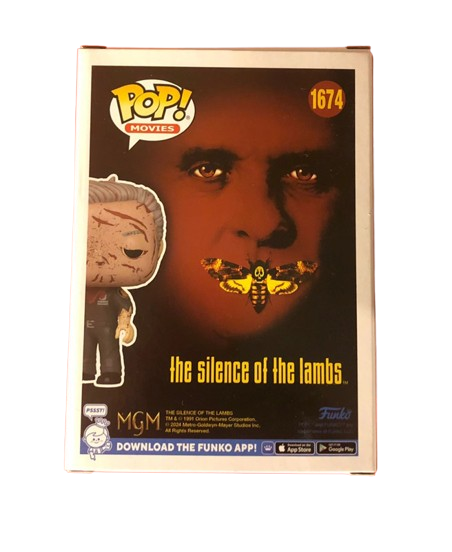 "Funko Pop! The Silence of the Lambs – Hannibal Lecter (1574). Une version exclusive et sanglante du célèbre tueur en série, avec des détails réalistes et effrayants. Un ajout incontournable pour les collectionneurs de films d'horreur !"

