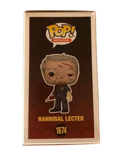 "Funko Pop! The Silence of the Lambs – Hannibal Lecter (1574). Une version exclusive et sanglante du célèbre tueur en série, avec des détails réalistes et effrayants. Un ajout incontournable pour les collectionneurs de films d'horreur !"

