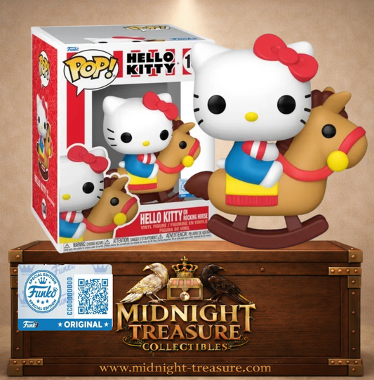 Funko Pop! Hello Kitty N°134 – Hello Kitty sur un cheval à bascule, édition Funko.com Exclusive.