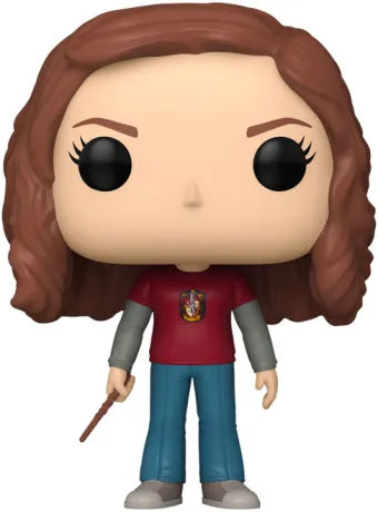 Funko Pop! Harry Potter – Hermione Granger (N°181). Figurine représentant Hermione avec son pull Gryffondor et sa baguette magique. Une Pop! fidèle et essentielle pour les fans de la saga.