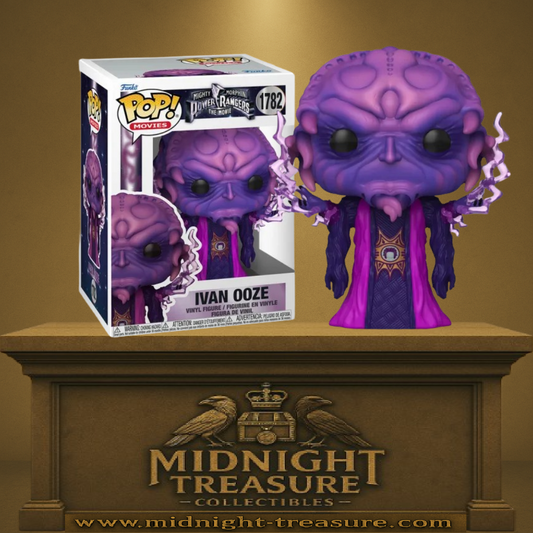 Funko Pop! Power Rangers – Ivan Ooze (N°1782). Le grand méchant du film de 1995 avec effets d’énergie et design fidèle. Une pièce incontournable pour les fans de Power Rangers.