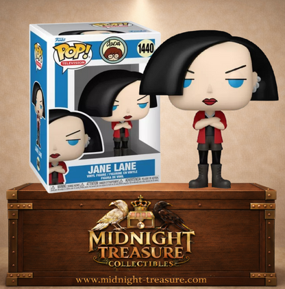 Funko Pop! Daria 1440 - Jane Lane. Figurine détaillée représentant Jane Lane avec sa veste rouge et son attitude sarcastique emblématique. Un incontournable pour les fans de la série culte des années 90.