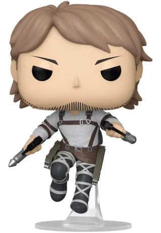 Funko Pop! Attack on Titan – Jean Kirstein (N°1992). Figurine de Jean en plein vol avec équipement tridimensionnel et lames prêtes à l’action. Un must-have pour les fans de l’Attaque des Titans.