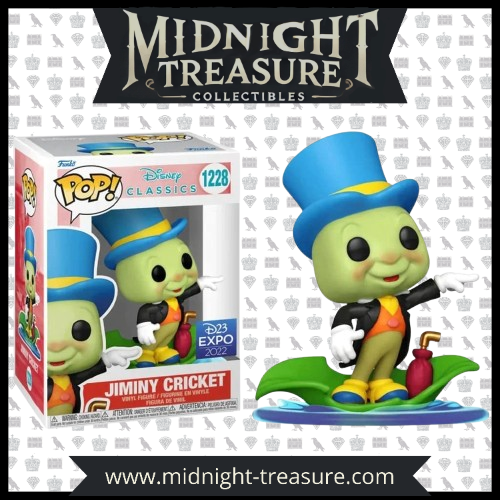 🌟 Funko Pop! Disney Classics  1228 - Jiminy Cricket  D23 Expo 2022 Exclusive 🎩✨