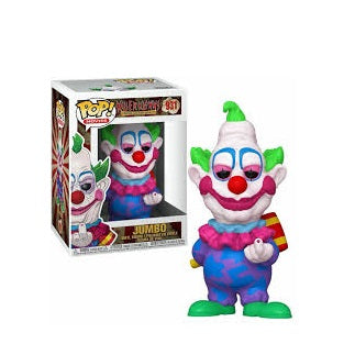 Funko Pop! Movies 931 - Jumbo (Killer Klowns from Outer Space). Figurine détaillée représentant Jumbo avec son sourire sinistre et son accessoire effrayant. Parfaite pour les collectionneurs d'horreur