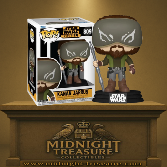 Funko Pop! Star Wars Rebels – Kanan Jarrus (N°809), apparence saison 3 avec masque Loth-Wolf.