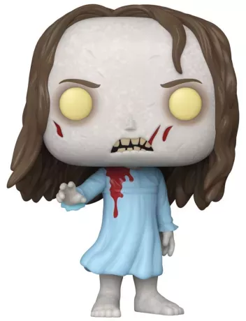 Funko Pop! L’Exorciste : Dévotion – Katherine possédée (N°1646). Visage terrifiant, yeux jaunes, chemise de nuit ensanglantée. Une figurine glaçante pour les fans de films d’horreur et de possessions démoniaques.

