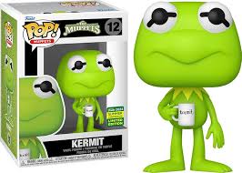 Funko Pop! Kermit (12) – The Muppets 2024 Summer Convention Limited Edition, figurine représentant Kermit tenant une tasse de thé, célèbre mème internet.