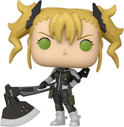 Funko Pop! Kaiju No. 8 – Kikoru Shinomiya (N°2082). Figurine représentant Kikoru en tenue de combat noire et verte avec une hache d’assaut. Une Pop! dynamique et puissante pour les fans d’anime.