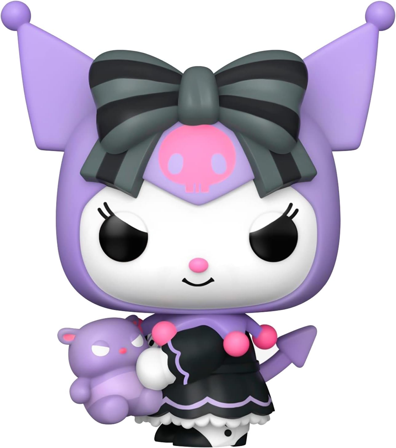 Funko Pop! Sanrio – Kuromi with Baku (N°63). Figurine représentant Kuromi avec son nœud noir et rose et son compagnon Baku violet. Une édition spéciale parfaite pour les fans de Sanrio.