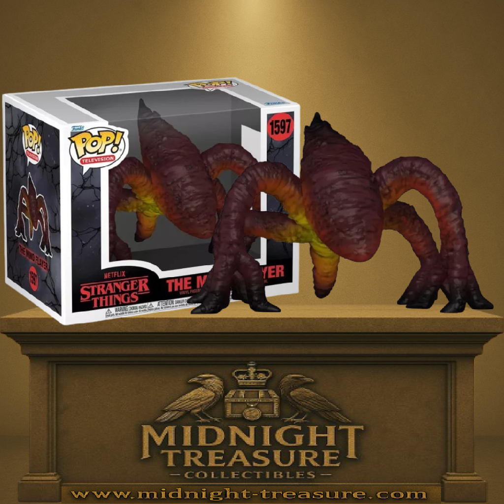 Funko Pop! Stranger Things – Le Flagelleur Mental (N°1597) – 15 cm. Figurine imposante et détaillée représentant la créature monstrueuse du Monde à l’Envers. Parfaite pour les fans de Stranger Things et de créatures terrifiantes.