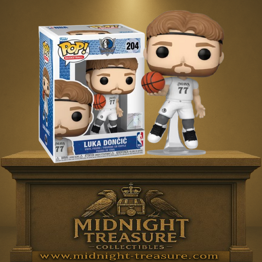 Funko Pop! NBA – Luka Dončić (N°204). Figurine du joueur slovène en pleine action avec le maillot des Mavericks. Un must pour les fans de basket et de NBA.