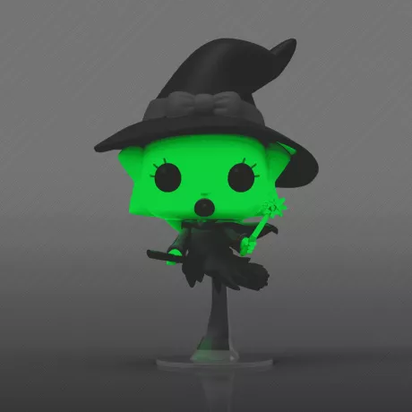 Funko Pop! Les Simpson – Maggie Simpson Sorcière – N°1265 – Glow in the Dark. Figurine exclusive représentant Maggie sur un balai, avec chapeau de sorcière et baguette magique. Une édition parfaite pour Halloween et les fans de Treehouse of Horror.


