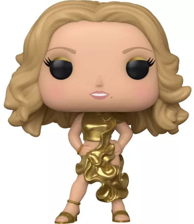 Funko Pop! Rocks 382 - Mariah Carey. Figurine représentant la diva dans une tenue dorée scintillante, inspirée de l’ère The Emancipation of Mimi. Un must-have pour les fans de musique et de collection Funko.