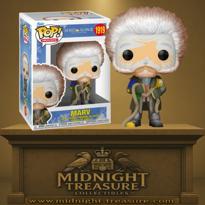 Funko Pop! Home Alone 2 – Marv (N°1919). Figurine représentant Marv décoiffé, couvert de peinture et tenant une corde. Une pièce culte pour les fans de la saga Maman, j’ai raté l’avion.