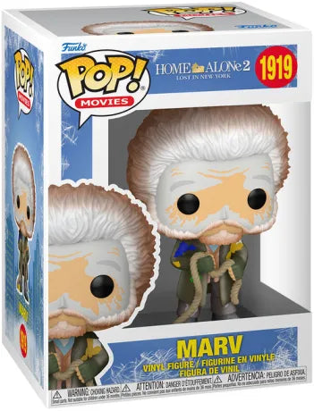 Funko Pop! Home Alone 2 – Marv (N°1919). Figurine représentant Marv décoiffé, couvert de peinture et tenant une corde. Une pièce culte pour les fans de la saga Maman, j’ai raté l’avion.