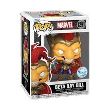 "Funko Pop! Marvel Beta Ray Bill #1291. Figurine représentant Beta Ray Bill avec son casque emblématique et des détails précis, édition spéciale pour les collectionneurs Marvel."
