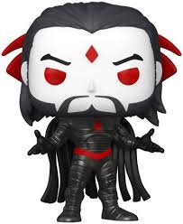 Funko Pop! Mister Sinister (1378) – X-Men SDCC 2024 Limited Edition, figurine représentant le puissant généticien Marvel avec son armure noire et sa cape rouge menaçante.