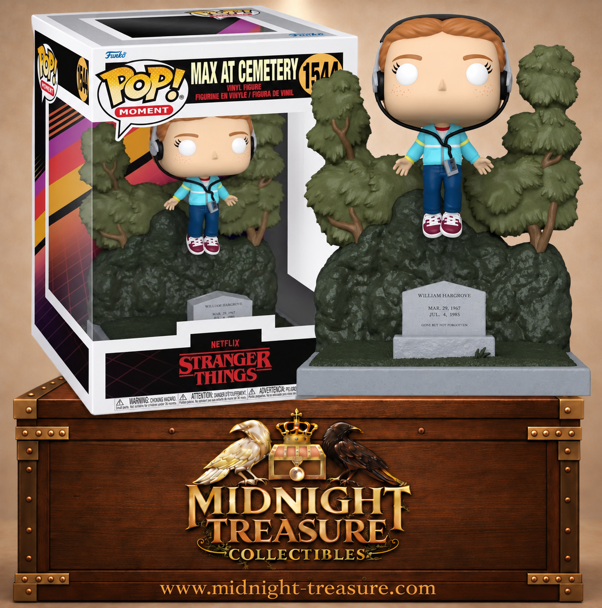 Funko Pop! Moments N°1544 Max en lévitation devant la tombe de Billy – Stranger Things