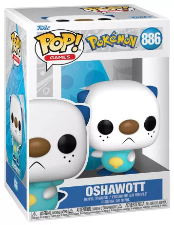 Funko Pop! Moustillon (Oshawott) (886) – Pokémon. Figurine représentant Moustillon avec son Scalchop et son apparence fidèle à l’animé et aux jeux vidéo. Un incontournable pour les collectionneurs Pokémon