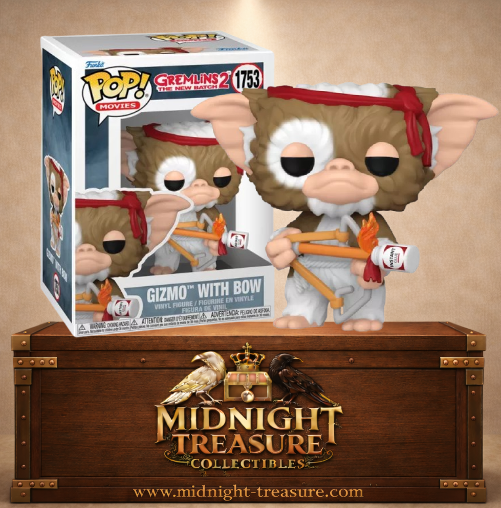 Funko Pop! Movies N°1753 – Gizmo with Bow (Gizmo avec Arc), inspirée de Gremlins 2: The New Batch.