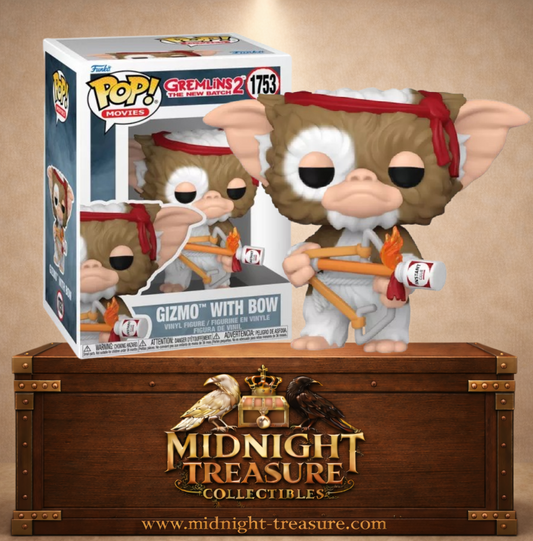 Funko Pop! Movies N°1753 – Gizmo with Bow (Gizmo avec Arc), inspirée de Gremlins 2: The New Batch.