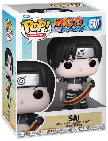 Funko Pop! Naruto Shippuden 907 - Sai. Figurine représentant Sai avec son pinceau et son rouleau d’encre, prêt à utiliser son Jutsu Super Bestial de l’Art de l’Encre. Un must-have pour les fans de Naruto !"