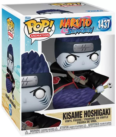 "Funko Pop! Naruto Shippuden – Kisame Hoshigaki (1437). Figurine détaillée représentant Kisame, l’exécuteur de l’Akatsuki, brandissant son épée Samehada. Son regard intense et sa posture de combat capturent parfaitement son style féroce. Un must-have pour les fans de Naruto Shippuden et de l’Akatsuki."