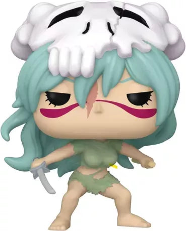 Funko Pop! Bleach – Nelliel Tu Odelschwanck (N°1824). Figurine avec cheveux turquoise, masque d’Arrancar fissuré et tenue de combat déchirée. Un must-have pour les fans de Bleach.