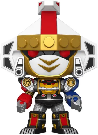 Funko Pop! Mighty Morphin Power Rangers – Ninja Megazord (N°1783, Metallic). Robot géant fusionné aux couleurs vives avec effet métallique. Une pièce brillante pour les fans de Power Rangers.