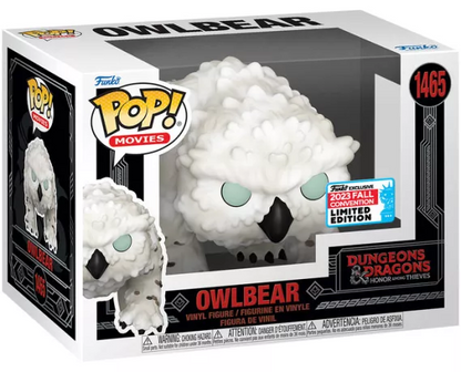Funko Pop! Dungeons & Dragons – Owlbear (N°1465). Représente l’Owlbear féroce en édition limitée. Une créature mythique puissante, parfaite pour les fans de fantasy.