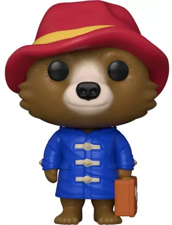 Funko Pop! Paddington – Paddington avec valise – N°1435. Figurine de l’adorable ours avec son manteau bleu, chapeau rouge et valise. Une représentation fidèle du héros littéraire et cinématographique venu du Pérou.